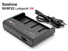 Soshine V4 9V Block-Akkulader