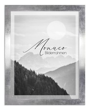 Bilderrahmen Monaco Dekor Silber Vintage für Foto Poster Puzzle Größenauswahl