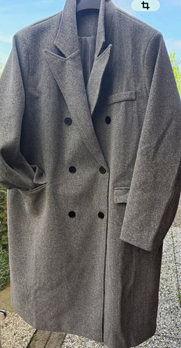 Damen mantel grau lang - ,