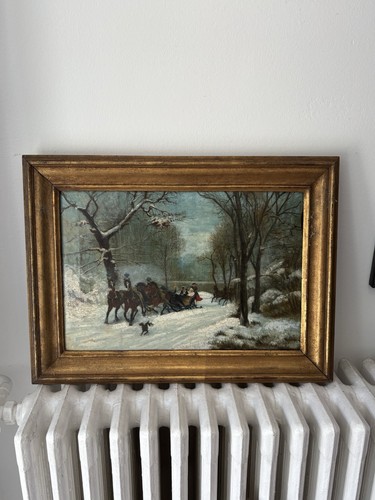 Antik ölgemälde winter - antik,