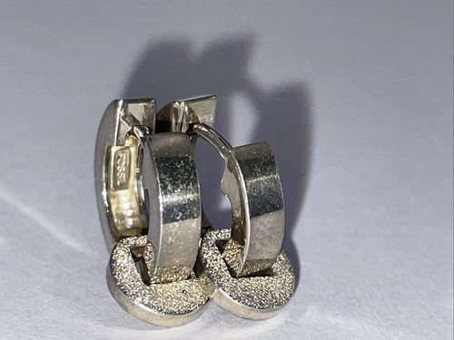 Fossil 925 silber creolen - silber, creolen+