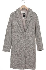 Oui Mantel Damen Jacke Parka Gr. EU 42 Baumwolle Schurwolle Grau #fopb115