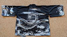 Japanische Kimono Jacke Drache schwarz weiß neuwertig