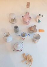 Miniaturen Puppenküche Geschirr Setzkasten Vase Fingerhut Schweinchen Krug Suppe