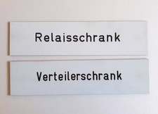 2x DDR Technik Telefonanlage Beschilderung : Relaisschrank + Verteilerschrank 