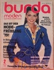 burda moden mit Schnittmuster - 2/79 * Februar 1979 * Vintage Nähen *