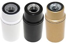 Lampenfassung Fassung E14 Bakelit Glattmantel M10x1  weiß schwarz  goldfarbig