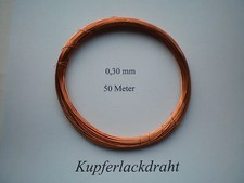 (GP 1m=0,16€) 50 m Kupferlackdraht-  0,30 mm Lackdraht - zwei Adrig  - CU-Draht
