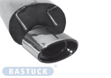 Bastuck Endschalldämpfer oval 153 x 95 mm - Renault Twingo 1