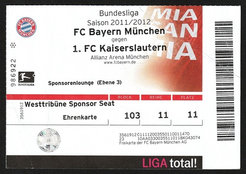 Ticket 2011 bayern - |,