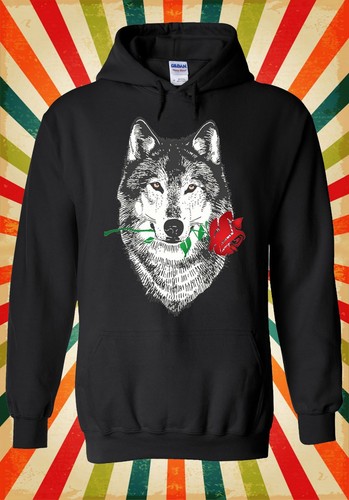 Red rose wolf draw retro - rose,