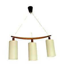 Design Teak Deckenlampe der