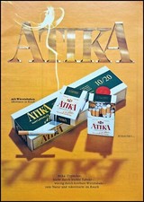 Die Atika Zigaretten, originale Werbung aus 1967   Stange
