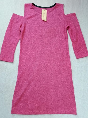 Kurzes strickkleid rosa - kurzes,