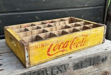 ORIG 1965 COCA COLA GETRÄNKEKISTE VINTAGE HOLZKISTE ANTIK REKLAME US DINER COKE