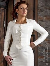 Lackjacke Lack Jacke Weiß Business-Style Vinyl Größe 32 - 58 XS - XXXL