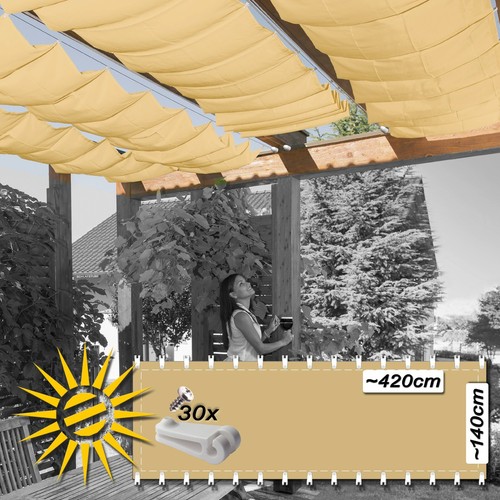 Sonnensegel sand 420x140 - sand,