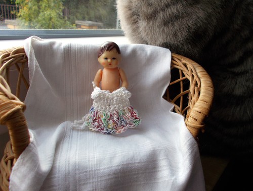 Puppenstube kleid puppe 7cm - kleid, puppe,