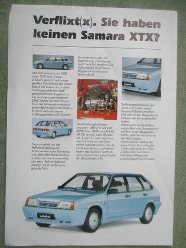 Lada samara xtx prospektblatt - lada,