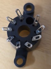 Röhrensockel, Noval 9 Pol Sockel, schwarz, NOS, unbenutzt (11)