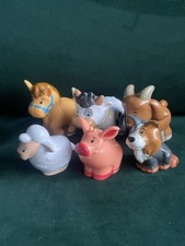 Fisher Price Little People Bauernhoftiere x6 Kuh Pferd Schaf Hund Schwein