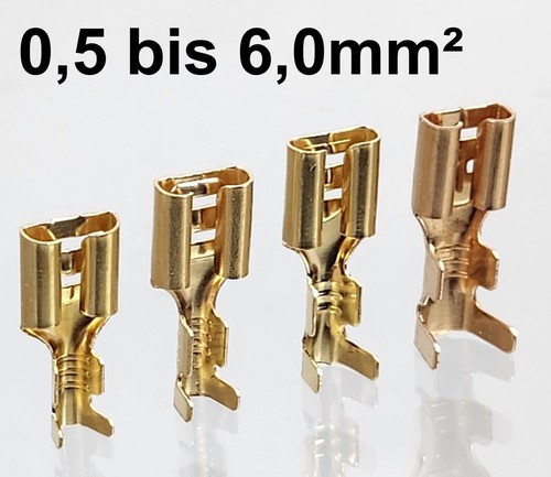 25x kabelschuhe crimp - 25x, 6,35