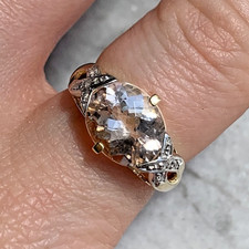 Morganit & Diamant Ring 9