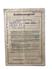 Kraftfahrzeugbrief 1969 Auto