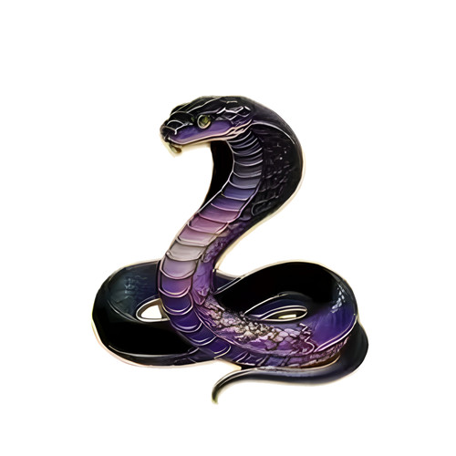 Purple cobra pin - cobra,