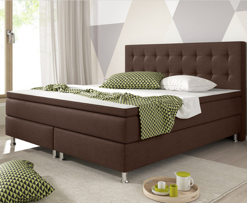 Boxspringbett 180x200 braun - boxspringbett,