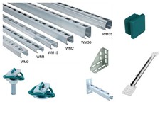 Walraven BIS Montageschiene, verzinkt, Typ 650 L=2m, 27x18mm, 30x15mm, 30x30mm