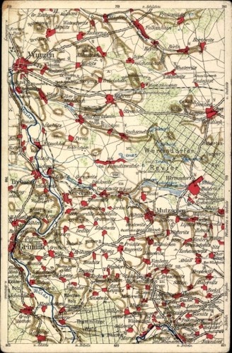 Maps postcard wurzen - maps,