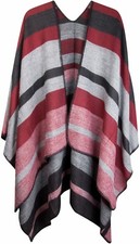Poncho mit streifen muster - poncho,