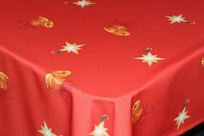 Weihnachtliche TISCHDECKE seitlich gesäumt SATIN GLOCKE