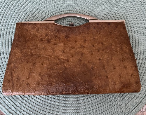 Straußenleder handtasche vor - handtasche,