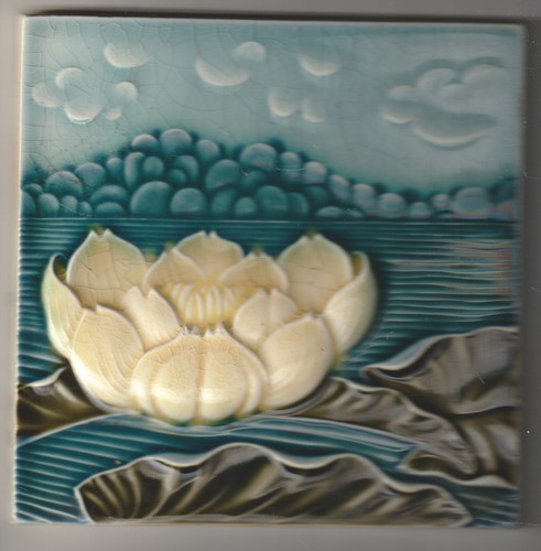 Jugendstil fliese seerose - jugendstil, nstg