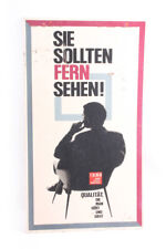 altes Schild Bakelit Vintage Werbung Reklame RFT Sie sollten FERNsehen