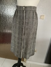 LOUIS FÉRAUD Rock eng, Gr. 38, Tartanmuster, schwarz-weiß, Made in Germany ´