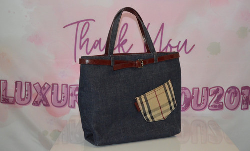 Burberry tasche tote bag denim - tasche,