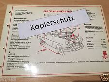 Opel Typ Olympia Rekord 1954/56, Shell Schmier- Wartungsanweisung