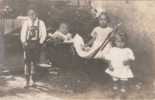 Foto kinder mit altem - ak,