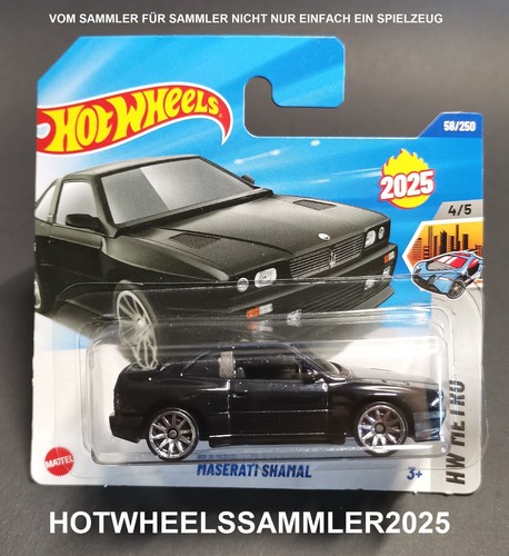 Hot wheels maserati shamal - wheels, "maserati