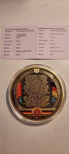 Gigant medaille nationalhymne - medaille,
