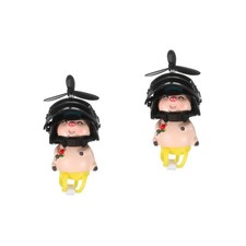 2 Stück Schwein Fahrrad Front