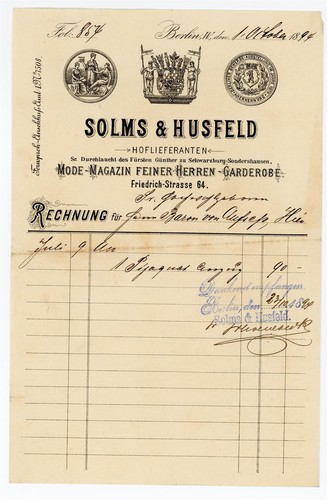 Rechnung solms husfeld - rechnung,