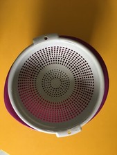 Sieb ♥️ Küchensieb Nudelsieb Plastik grau Teig Rührschüssel Plaste lila