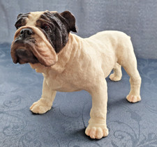 Hund Englische Bulldogge, Fa. Castagna 1988, Italy, 16 cm, weiss/schwarz, massiv