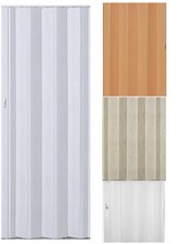 Falttür Schiebetür mit Riegel Verriegelung 4 Farben H. 202 cm B. 84 - 109 cm pi