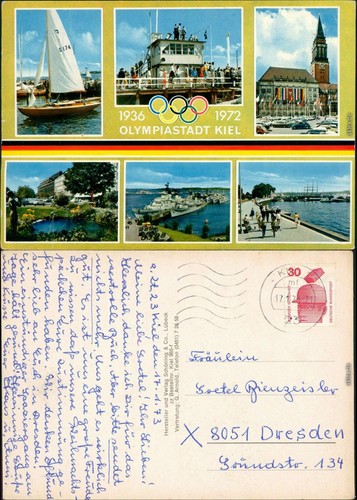 Ansichtskarte kiel olypiastadt - ansichtskarte,