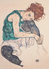 Puzzle (1000 T.) Sitzende Frau mit hochgezogenem Knie, Schiele (Piatnik) NEU/OVP